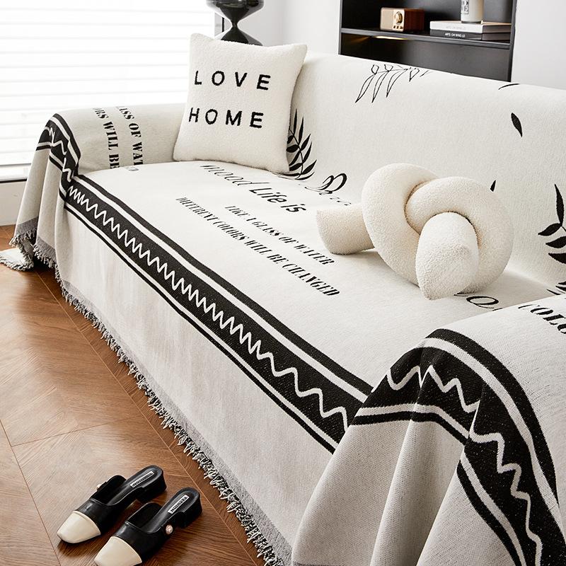 Nordic High-Grade Sofa Cover All-Inclusive Universal Cover Chenille Non-Slip Sofa Cover Four Seasons Universal Sofa Cover Cloth Cushion