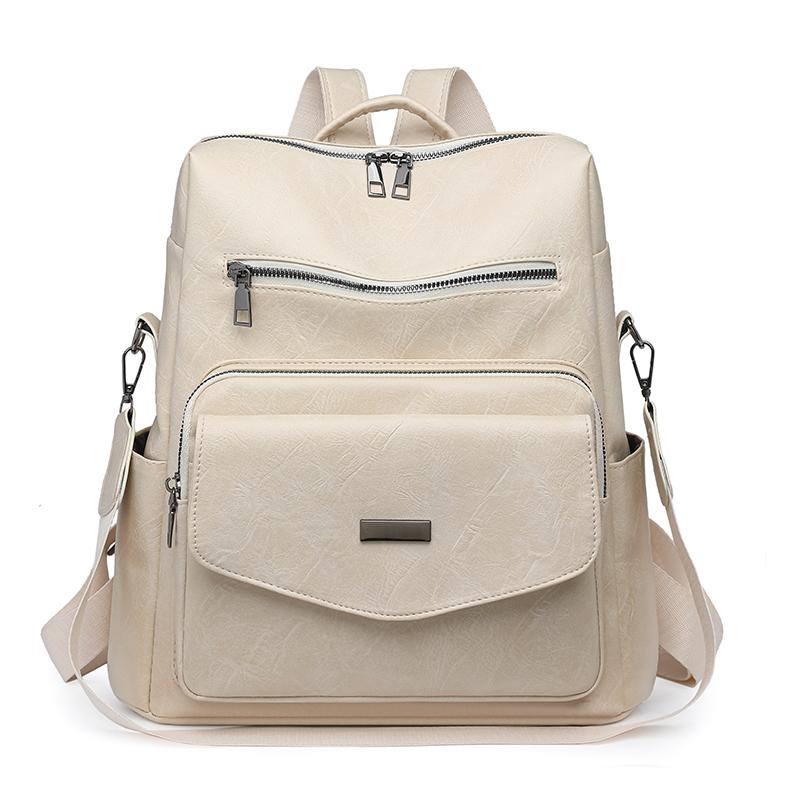 Plecak damski w stylu retro, plecak PU o dużej pojemności