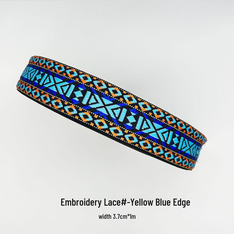 Zhuang Brocade Bamboo Fan Material Kit - Intangible Cultural Heritage Round Fan for Kindergarten