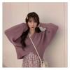 Women S Loose V Neck Cross Design Long Sleeve Knitted Sweater