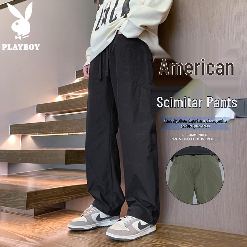 

Playboy Men s American Style Loose Fit Curved Blade Cargo Pants XL