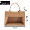 Retro Patchwork Hessian Sacks: Burlap Bags with Custom Logo Print, Jute DIY Linen Handbags, Cotton Linen Bags