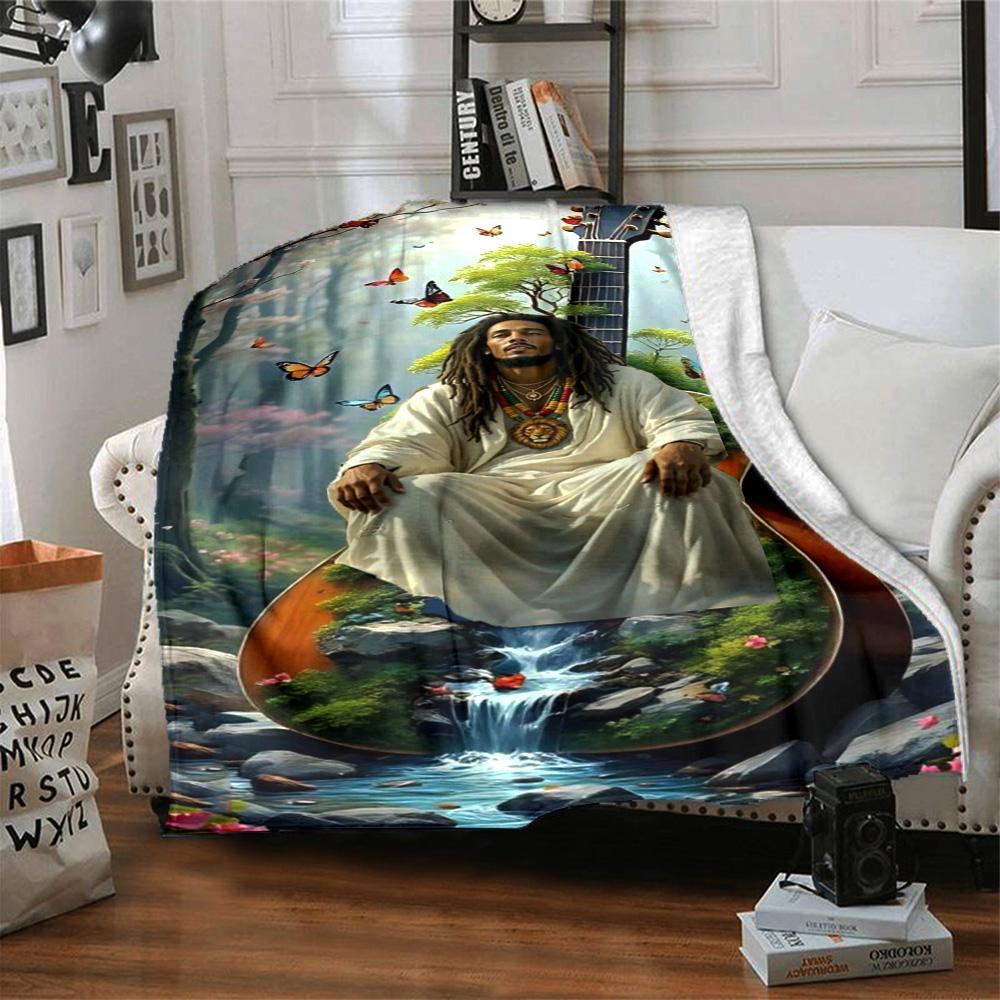 Bob Marley Blanket Durable Comfort Great for Bed Chair Couch for All Occasions Modern Style Gift for Travel Home Birthdays