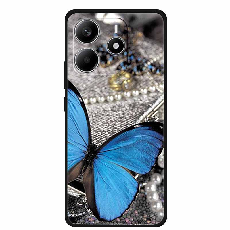 Pour Redmi Note 14 4G GLOBAL Coque Animaux Silicone Souple TPU Étuis de Téléphone Housse Arrière pour Xiaomi Redmi Note14 4G Protecteur Coque