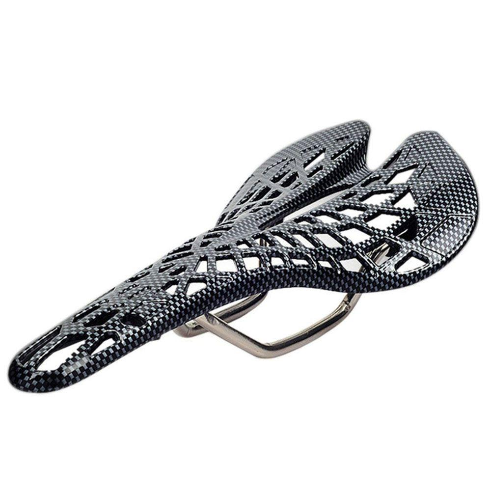 Bicycle Carbon Grain Breathable Saddle Mountain Bike Spider Cushion