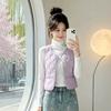New vest women's autumn and winter new thickened warm inner wear vest slim fit short V-neck sleeveless vest
