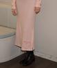 Salon De Yon Heart Point Knit Skirt_ Pink