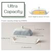 Butter Dish with Lid Ceramic Butter Holder Dishwasher-Safe Cheese Dish with Lid for Restaurant Refrigerator Dining Room