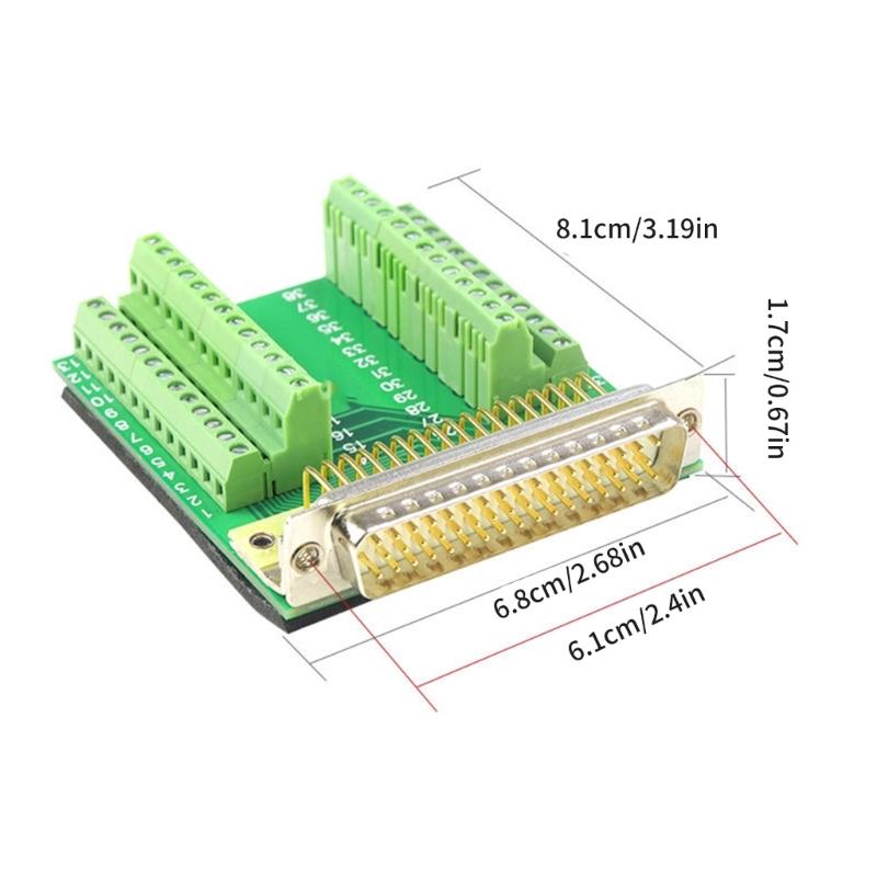 DB50 50Pin Male Female Connector To Terminal Adapter 50Pin Terminal Board Signal Terminal Block Connector