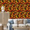 Burgundy and gold stained glass wallpaper for living room and bedroom 50x1000