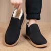 Winter New Old Beijing Cloth Shoes Men's Velvet Thickened Warm Dad Boots Soft Sole Non-slip Wool Black Cotton Shoes