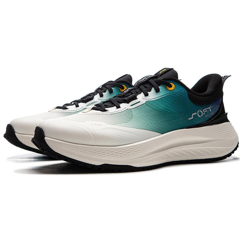 New LiNing SOFT PLUS Cushioned Anti Slip And Wear Resistant Lightweight Low Top Casual Shoes Men's Black White Green AGLV003-3