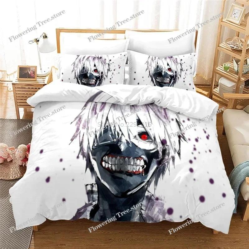 Home Textile Tokyo Ghoul Anime Manga Goth Bedding Set Printed Duvet Cover Set Pillowcase Twin Full Queen King Bedclothes029963