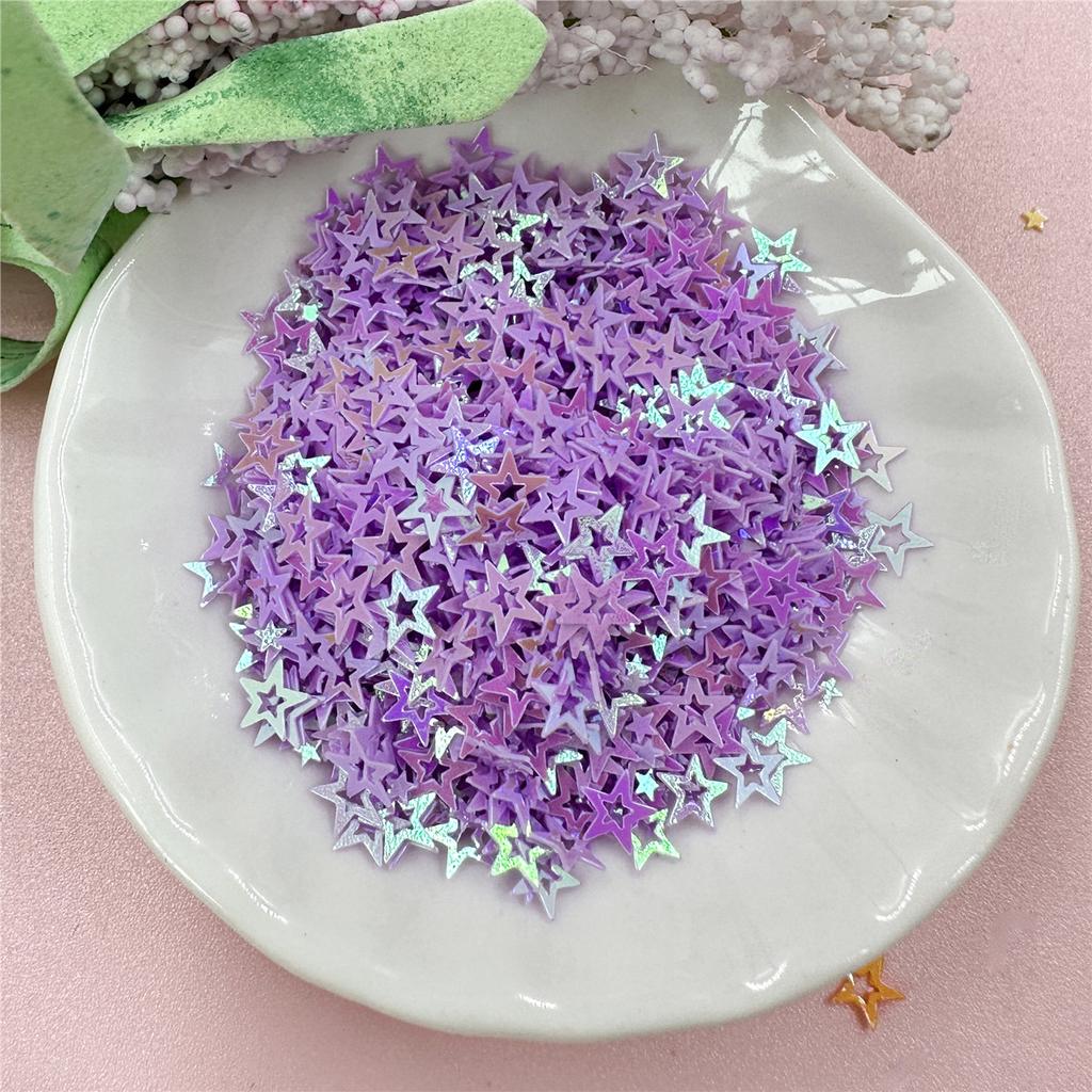 Schmuckzubehör Dekor Perlen Pailletten 5,2 mm Mode Stereo PVC Patch Hohl Kleine Sterne Magische Farbe 1000 Stücke Zubehör