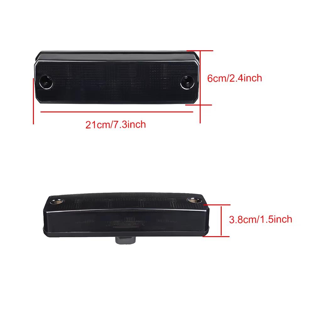 1PCS ATV Off Road LED Taillight For Honda Pioneer 520 700 1000 2014 - 2025 UTV LED Red Black Brake Stop Tail Lights Rear Lamp