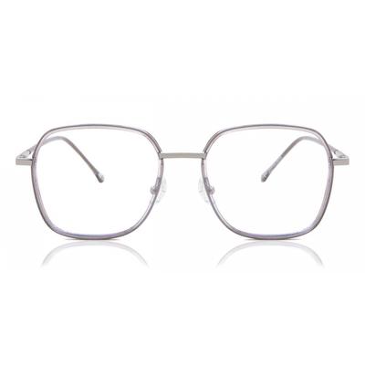 Full Rim Square Transparent Grey Silver Smartbuy Collection Nielsen Mtr 94f Fashion Unisex Eyeglasses