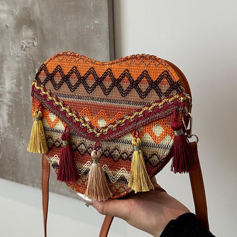High-end Textured Woven Bag for Women New Trendy Crossbody Bag for Women Ins Niche Tassel Shoulder Bag for Women
