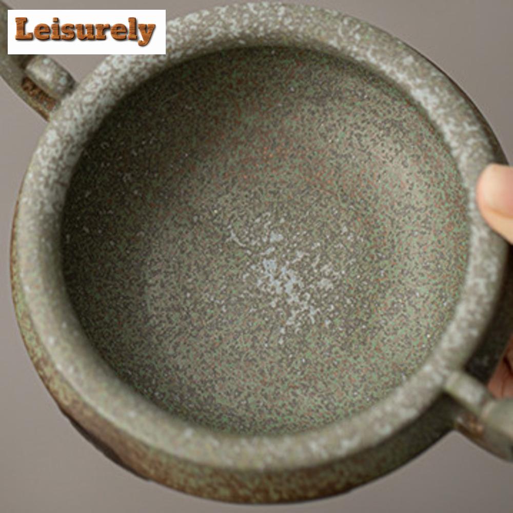 Antique Kiln Change Green Field Incense Stove Treasure Bowl Line Aromatherapy Furnace Consecrate Buddha Triangle Holder Ornament
