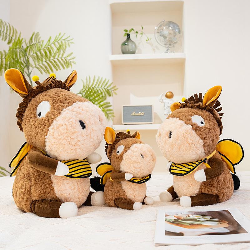 Cute Cute Little Donkey Doll Plush Toy Bee Donkey Doll Children Soothing Rag Doll Birthday Gift