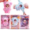Soft Plush Doll Keychain with Silicone Face Cute Character Design Adjustable Strap for Bag Phone Accessories Pendant Decoration