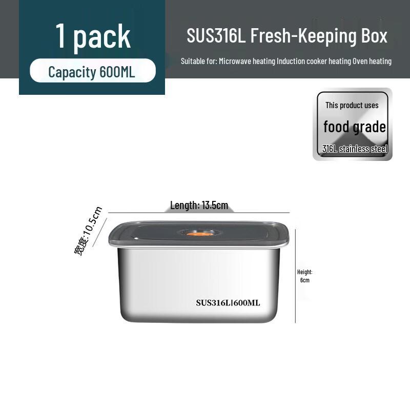 ZISIZ 316 Stainless Steel Food Storage Container