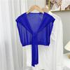 Ice Silk Thin Breathable Comfortable Shawl Versatile Solid Color Sunscreen Shoulder Pads Air Conditioner Knotted Shawl Knitting