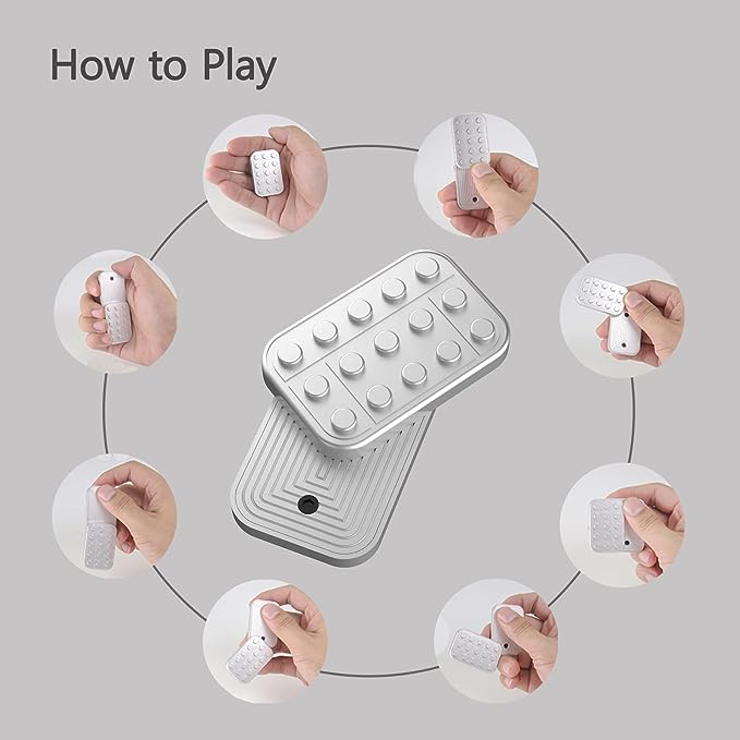 Metall EDC Fidget Slider Magnetischer Baustein Schieberegler Haptischer Schieberegler Antistress Fidget Spielzeug Erwachsenen Stressabbau Spielzeug ADHS Autismus