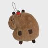 Adorable Capybara Plush Apple Doll Keychain - Cute Guinea Pig Pendant for Girls' Backpacks and Gifts