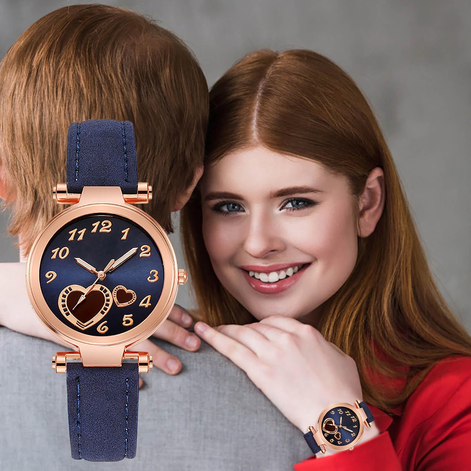 

Женские часы Love с кожаным ремешком, аналоговые кварцевые модные темпераментные женские часы One Size