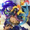 One Piece Blackbeard Action Figure Pvc Collectible Statue Dark Ice Devil Fruit Power Desktop Decoration For Anime Collection