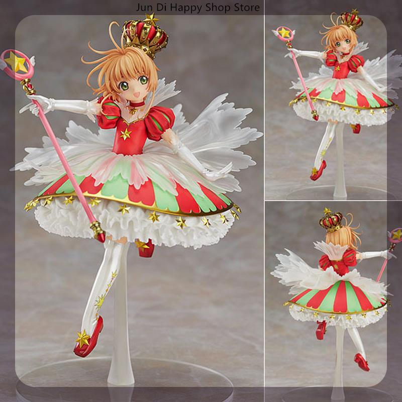 28cm Card Captor Sakura Sakura Dress Up Kawaii Anime Figure Model Statue Collection Desktop Decoration Ornament Toys Gifts