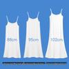 Modal White Lining Camisole Dress: Women's Midi Inner Slip, See-Through and Exposure-Proof.
