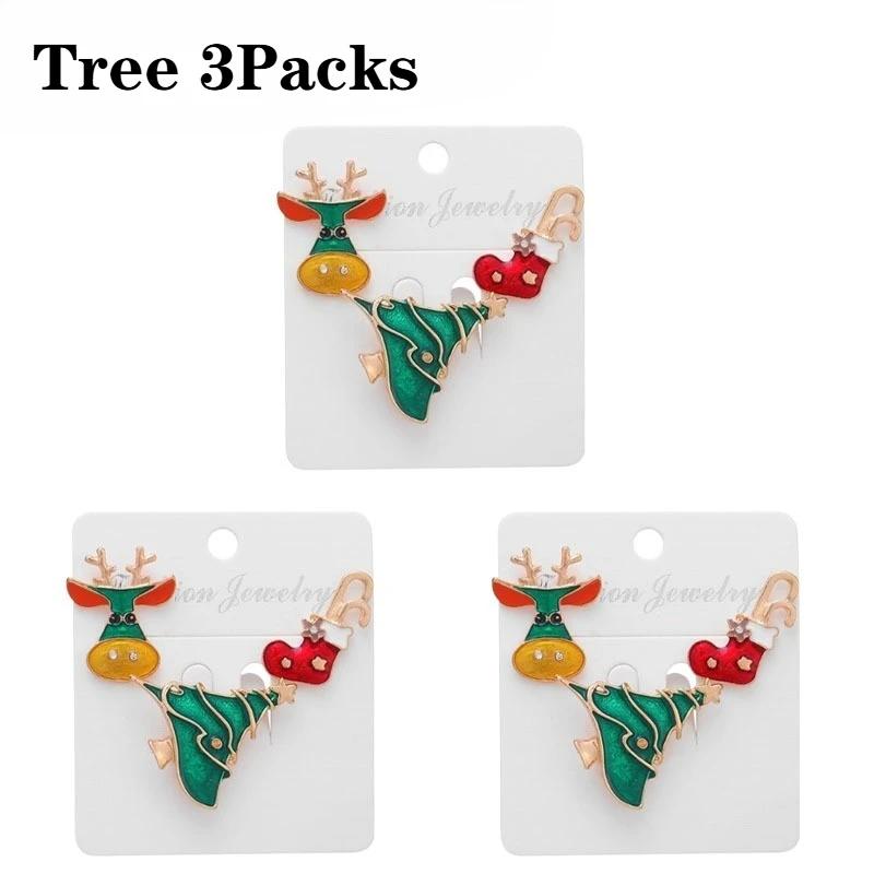 1-20PCS Christmas Brooch Santa Claus Elk Snowflake Pin for Women and Men Christmas Tree Ornament Holiday Gift