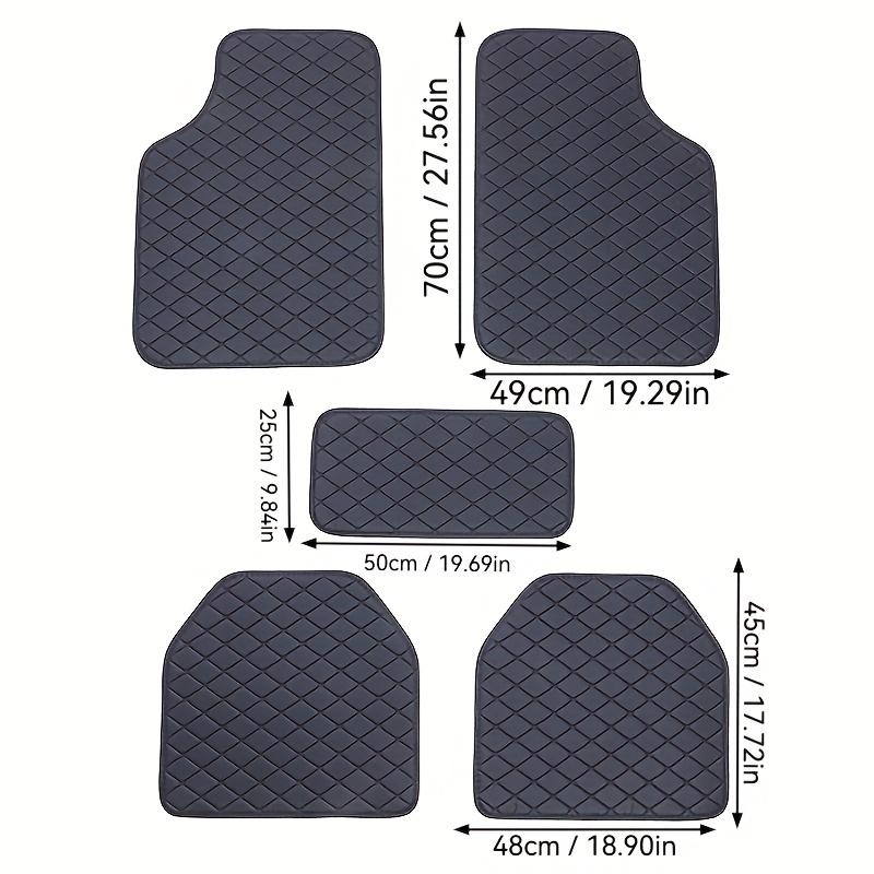 5pcs Faux Leather Car Footrests, Universal Fit Easy To Clean, Non-Slip Design, Suitable for SUV Sedans, Durable Full Set