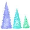 3pcs Glowing Christmas Tree Led Acrylic Light Christmas Tree Colorful Home Party Decoration Night Light For Hotel Mall Gathering
