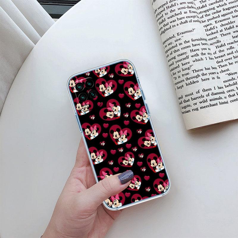 Mickey Minnie Mouse Transparent Phone Case for Motorola Moto G10 G20 G30 G31 G32 G34 G35 G41 G42 G50 G51 G52 G55 G60 G60S