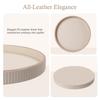 Genuine Leather Round Storage Organizers Tray Ideal For Jewelry Keys And Small Items In Any Room