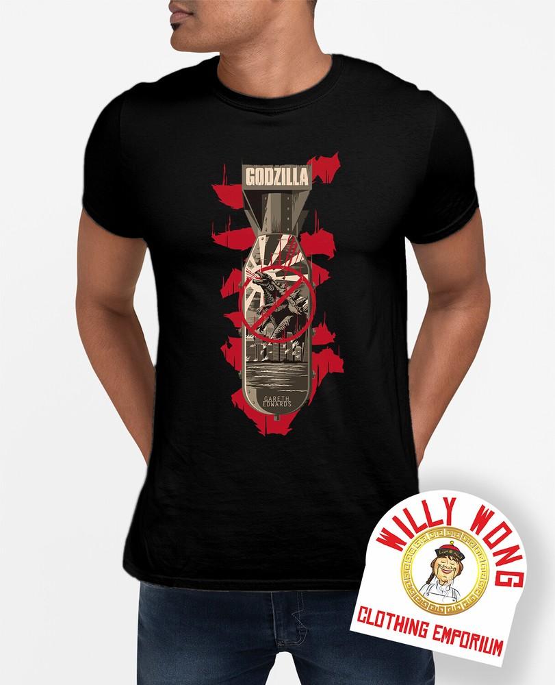 God zilla T-shirt Logo classic 70s 80s Sci FI Bomb Retro Poster Tee Comic Unisex T-Shirt XXL