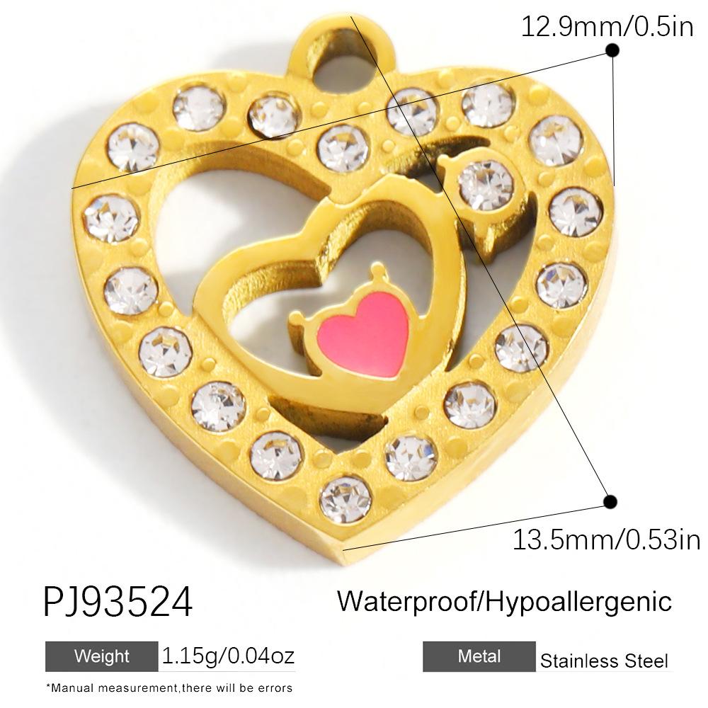 Heart Cat Dog Owl Oil Drop Ocean Style Pendants 18K Gold Plated Stainless Steel Charms Fashion Jewelry Gold Pendants