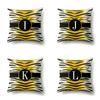 Polyester Pillow Case Leopard Print Decorative Home Bedside Cushion Cover 26 English Letter Printed Pillow Case