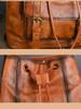 Johnature Genuine Leather Men Backpack Vintage Large Capacity Travel Bags Natural Real Cowhide Man Laptop Backpack