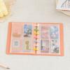 Pilzloch-Album, 3-Zoll-Foto-Karten-Organizer mit klaren dicken Seiten, bunter Druckknopfverschluss, stilvolle Morandi-Farben, perfekt zum Sammeln