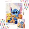 Stitch with Teddy Bears Diamond Painting Full Diamond Art Craft Ornaments Handmade Living Room Decoration Background