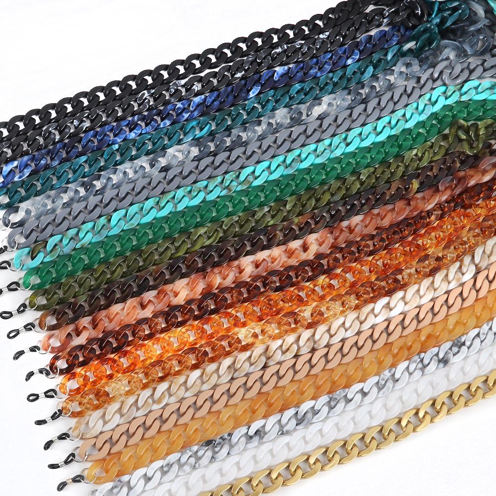 Acrylic Glasses Chains For Women Holder Cord Reading Sunglasses Chain Men Lanyard Eyeglasses Hanging Neck Chain Strap Rope Trend