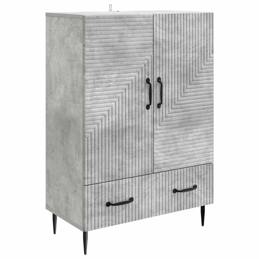 Sideboard Concrete Grey 66 x 34.5 x 95 cm Engineered Wood