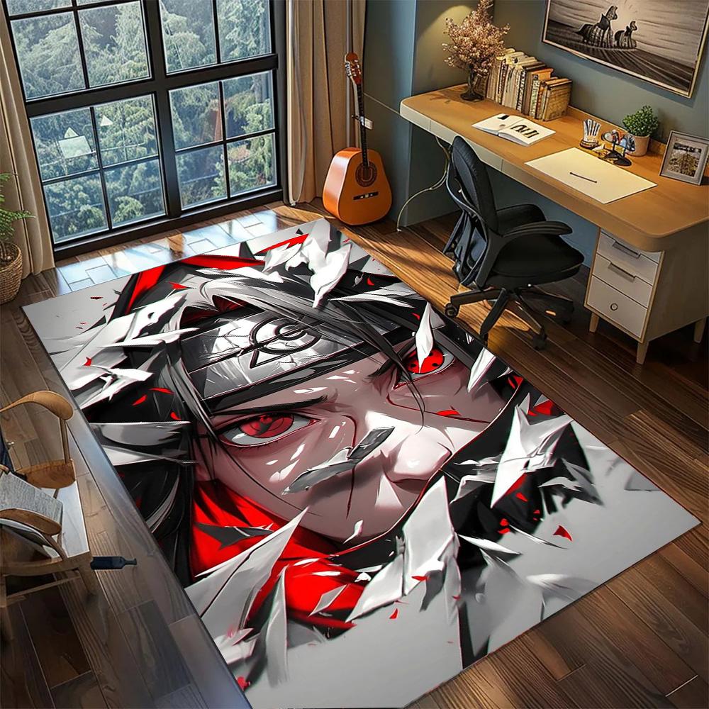 Itachi Uchiha Washable Gamer Room Floor Mat, Non Slip Large Area Rug Carpet Bedroom Home Decoration.-TING