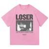 Tame Impala "Loser" Retro Halftone Portrait Pink Graphic Unisex Heavyweight Cotton Oversized Streetwear T-Shirt