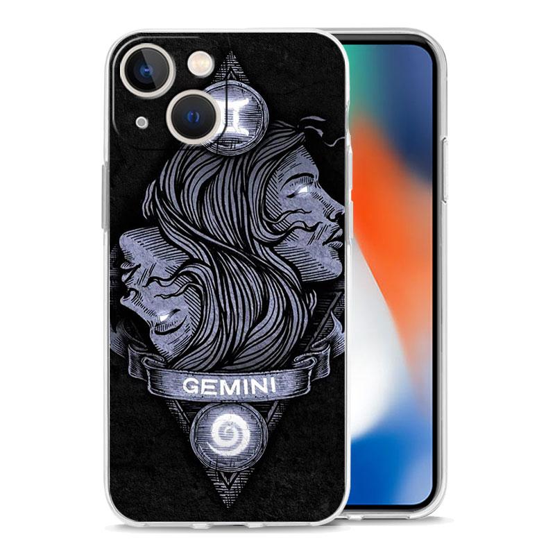 Aries Leo Libra Pisces Virgo Phone Case For iPhone 11 Cases iPhone 15 12 13 14 16 Pro Max X XR XS 14 15 Plus 16Pro Clear Cover