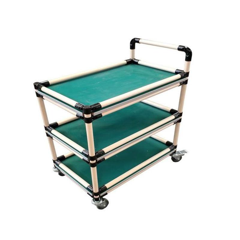 Mobile Lean Tube Cart with Wheels - Compact Flow Rack Trolley