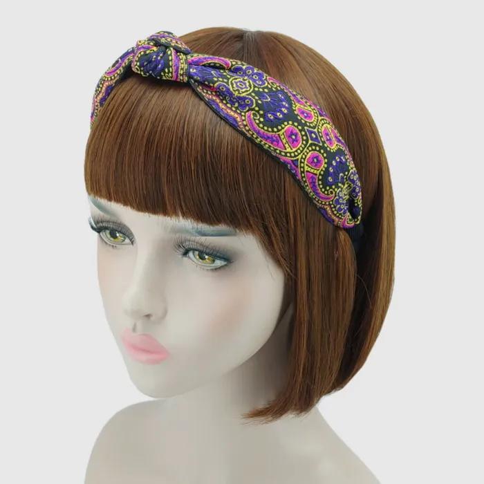 LALA Ethnisches Paisley Haarband - Violett
